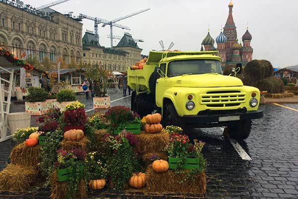 Фотозона из сена на мероприятие